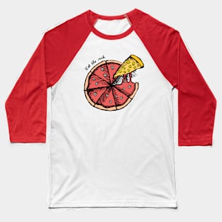 Eat the Rich Coin Pizza Baseball T-Shirt